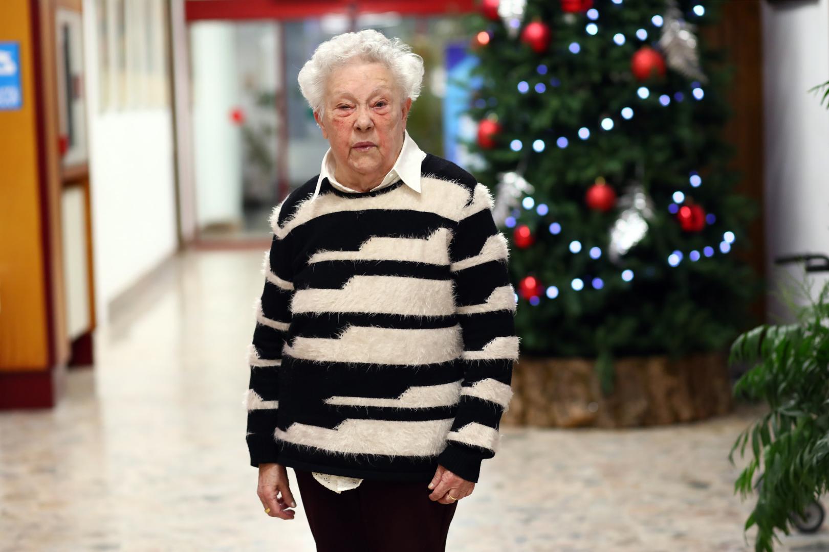 Juana Cerrada, en la Casa de Misericordia en la Navidad de 2022.