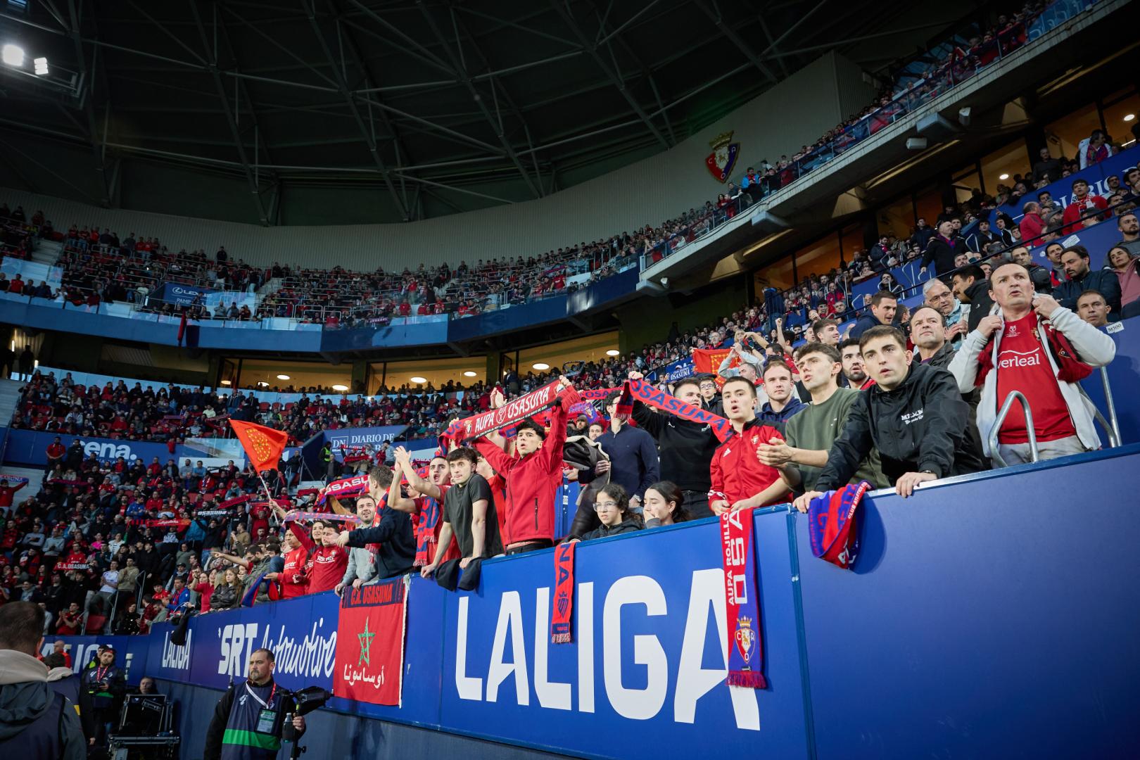 Imagen de la grada de El Sadar durante el Osasuna-Real Madrid el pasado sábado.