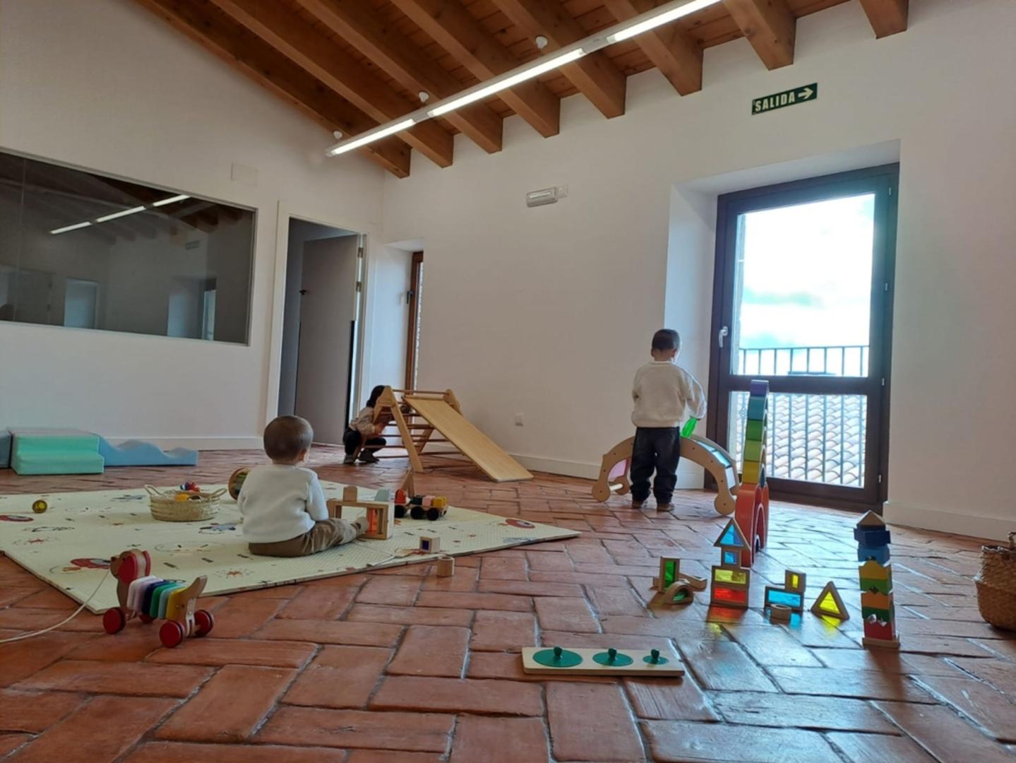 Vista parcial de las instalaciones de la escuela infantil Sargantana de Aibar