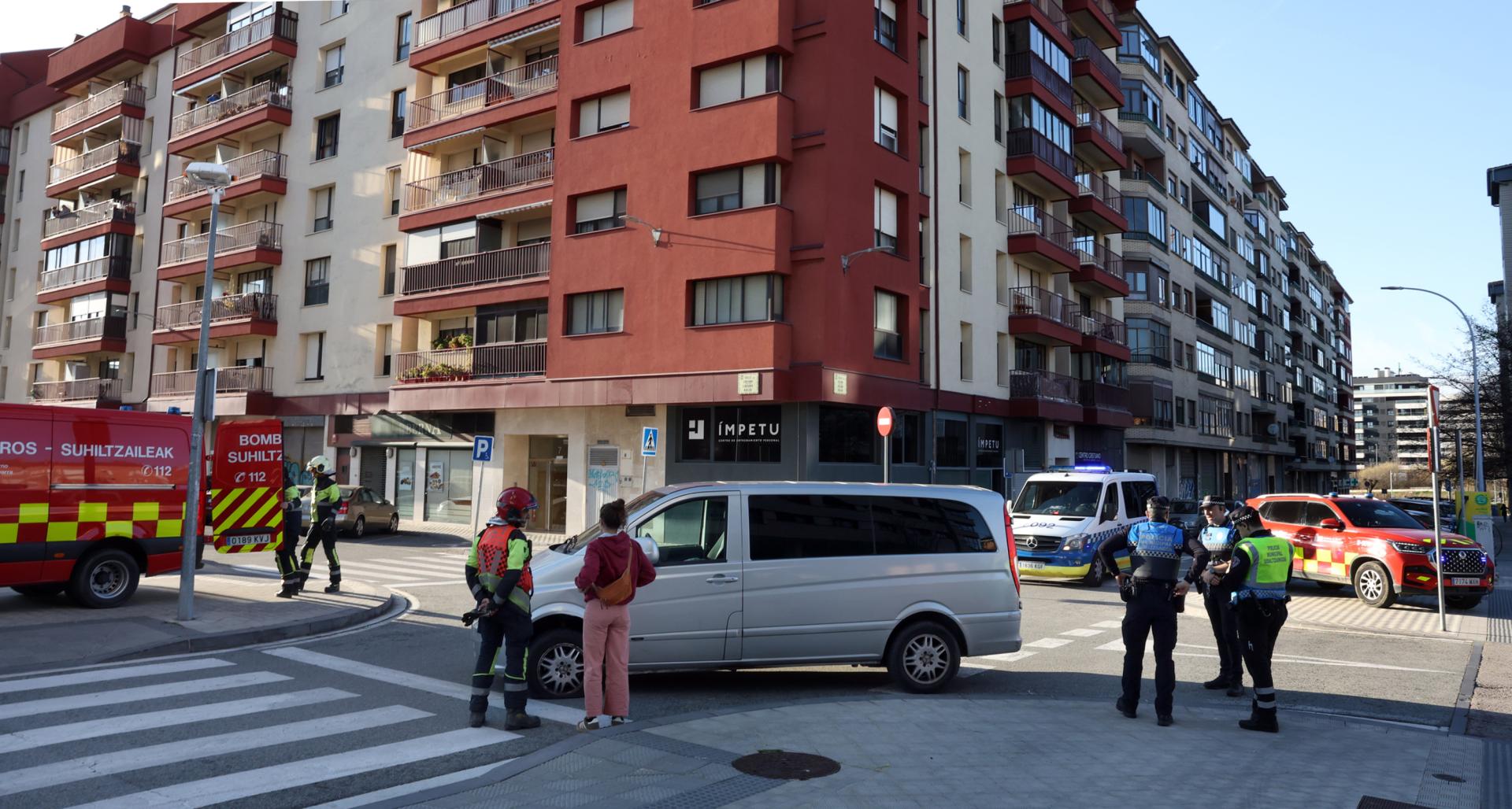 Lugar del atropello, este domingo por la tarde.