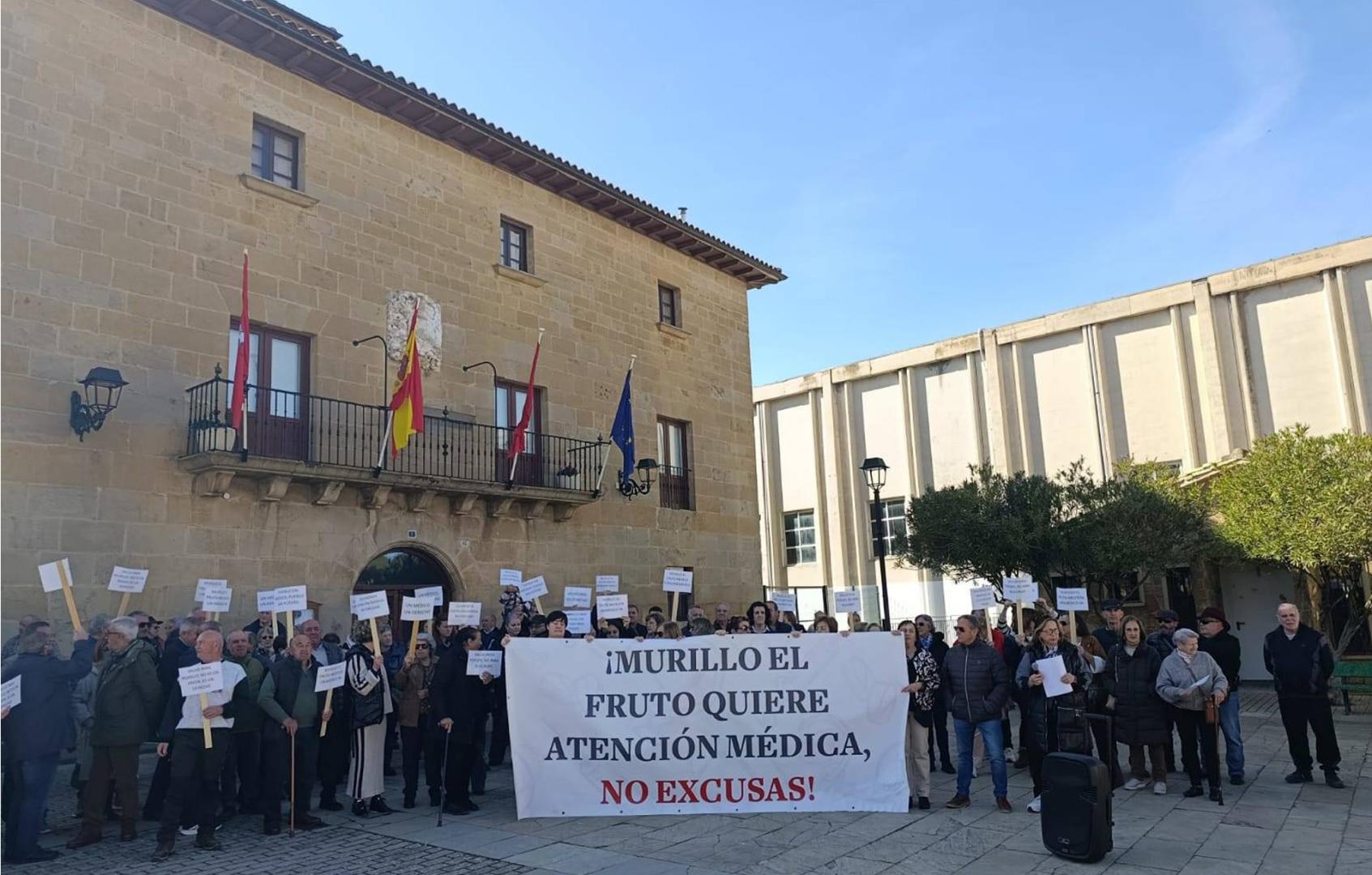 Imagen de la concentración realizada en Murillo el Fruto