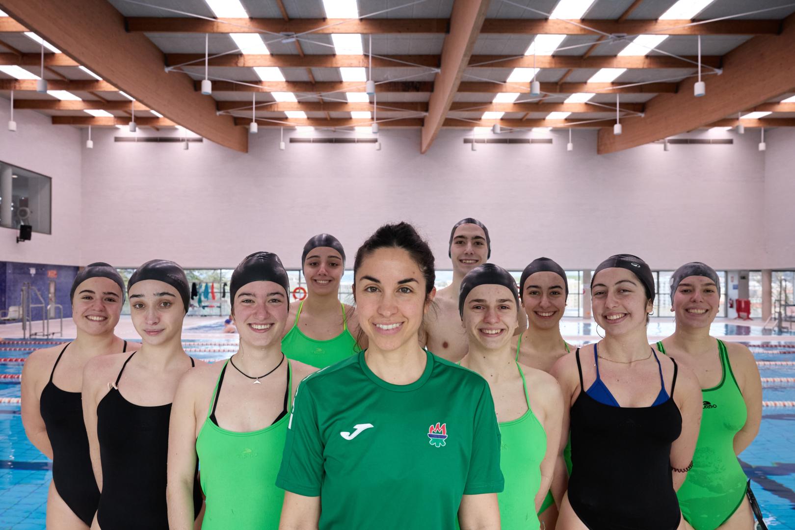 A* Jesús Garzaron F* 2026_02_28 T* Equipo de natación artística que participará por primera vez en el Campeonato de España. L* A. D. San Juan, Pamplona