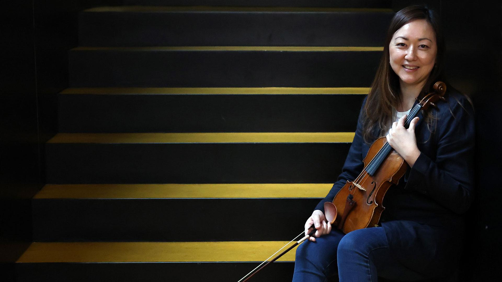Marlene Ito, retratada en el Conservatorio Pablo Sarasate