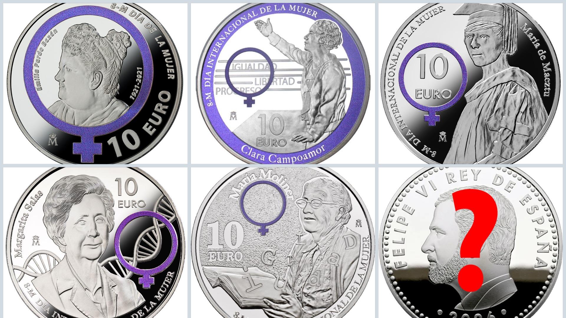 Monedas acuñadas con motivo del 8-M