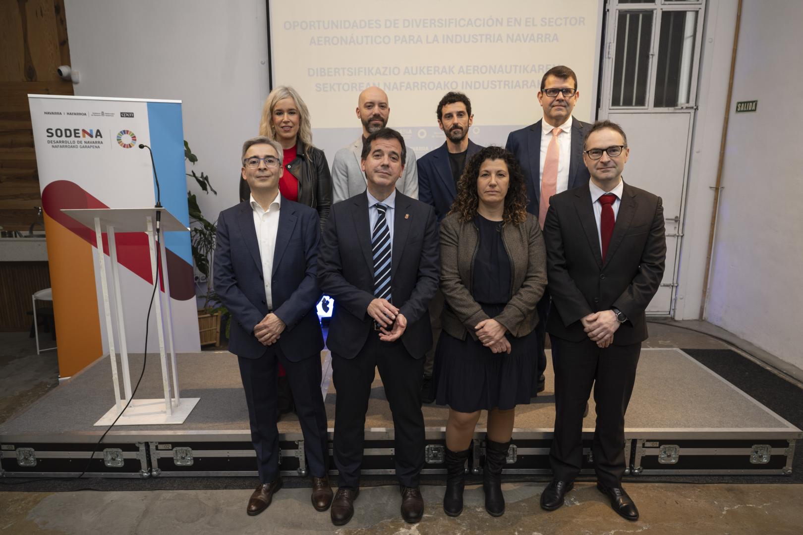 Ponentes de la jornada 'Impulso al sector aeronáutico para la industria navarra'