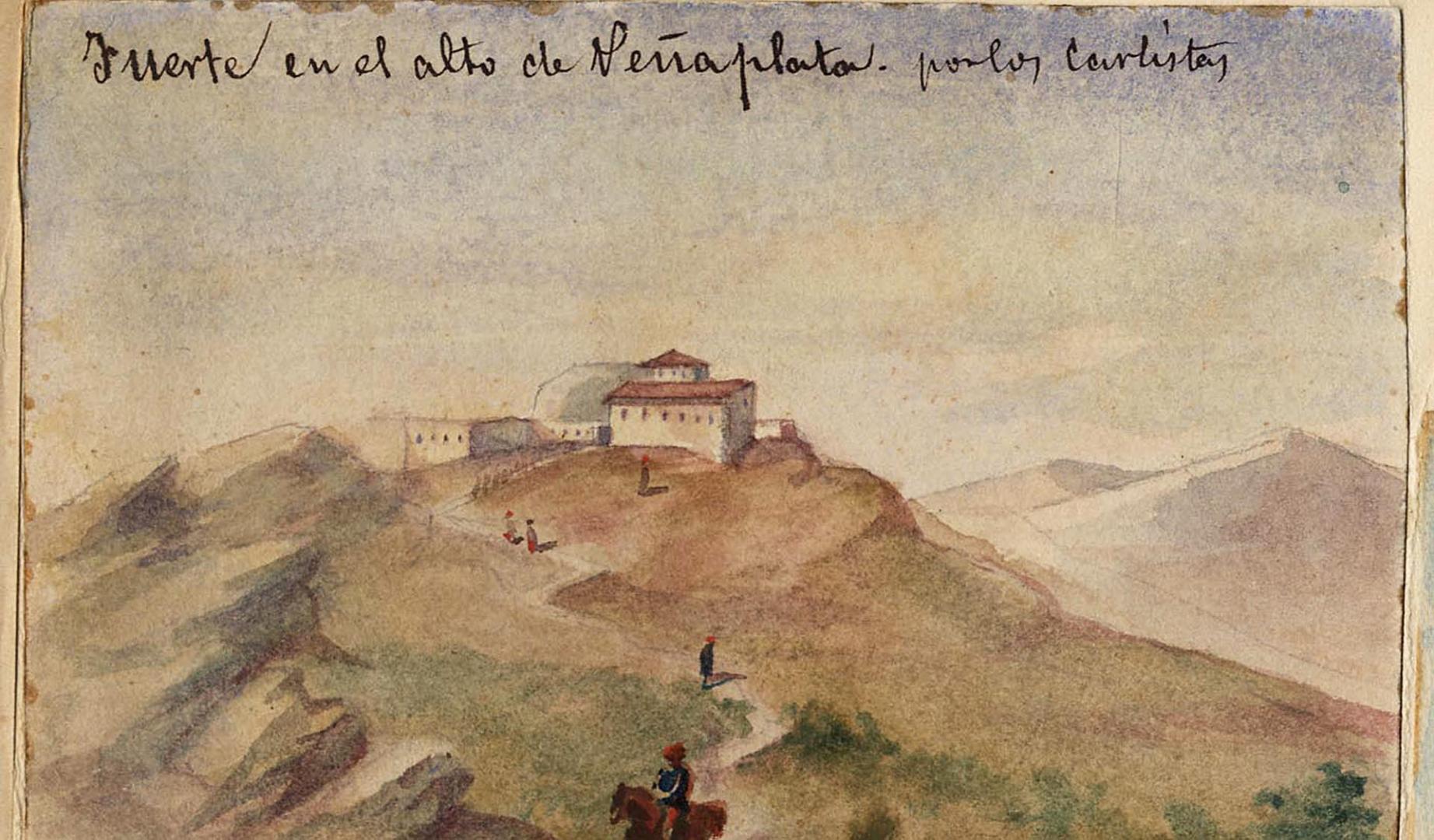 Una de las piezas de la exposición, 'Fuerte en el alto de Peñaplata'