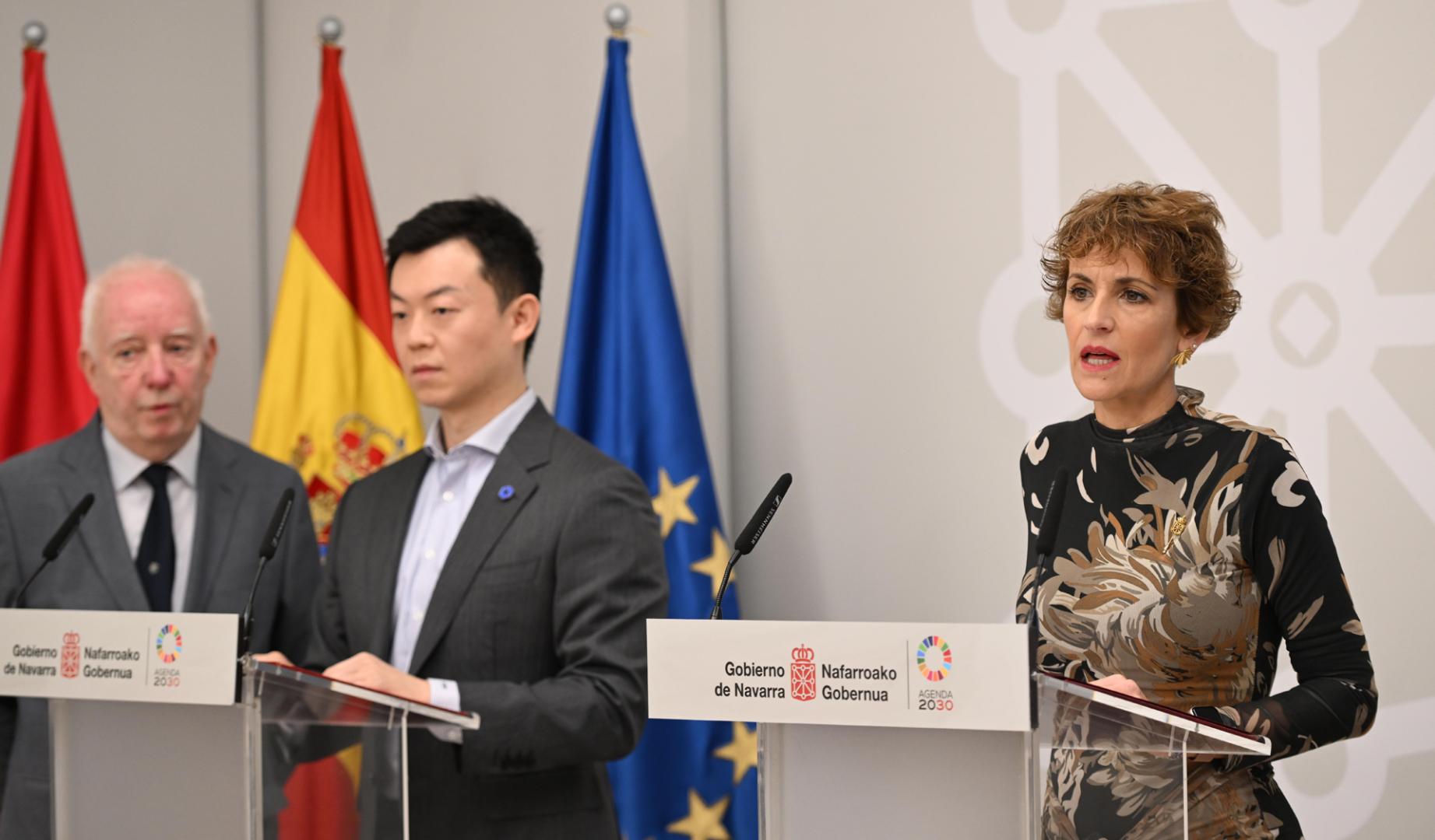 Chivite informe sobre una inversión en Navarra de una empresa china