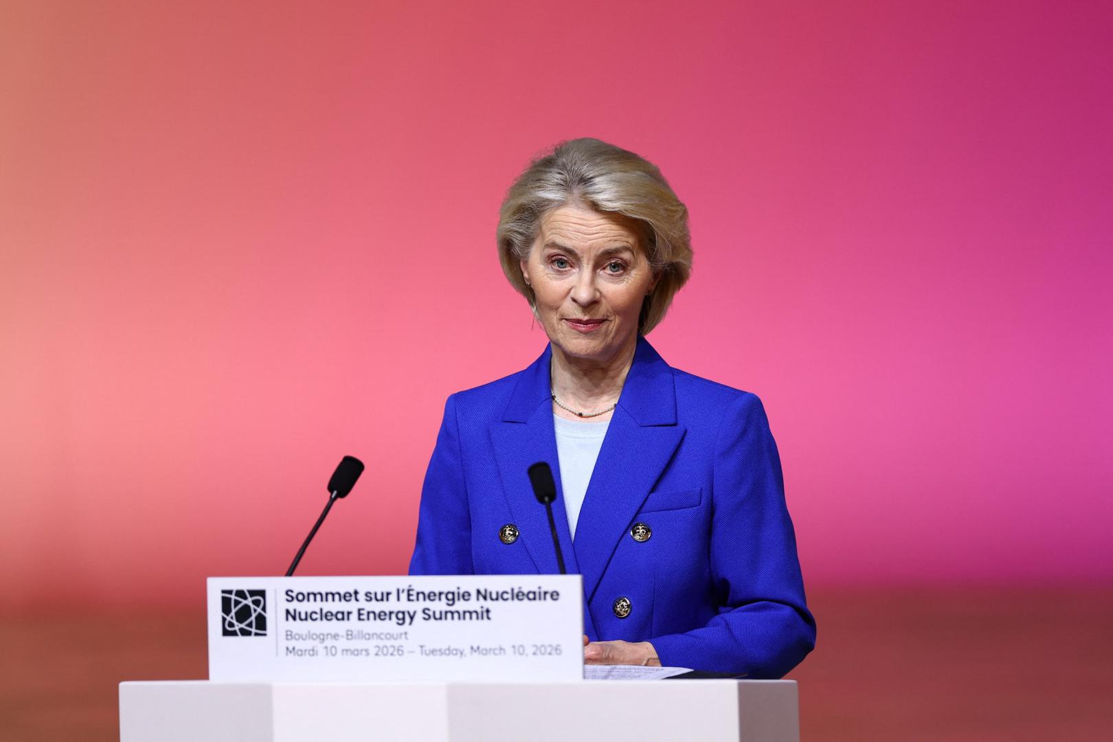 La presidenta de la Comisión Europea, Ursula von der Leyen