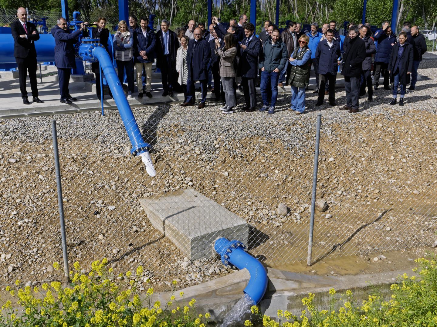 Inauguración de la terminación de unas 13.000 hectáreas de la Ampliación de la Primera Fase del Canal de Navarra en abril de 2025