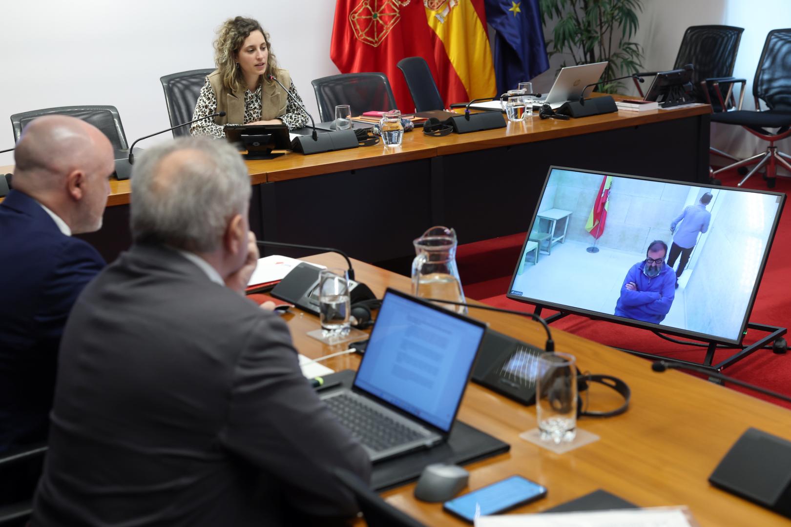 Comparecencia de Koldo García por videoconferencia en el Parlamento de Navarra