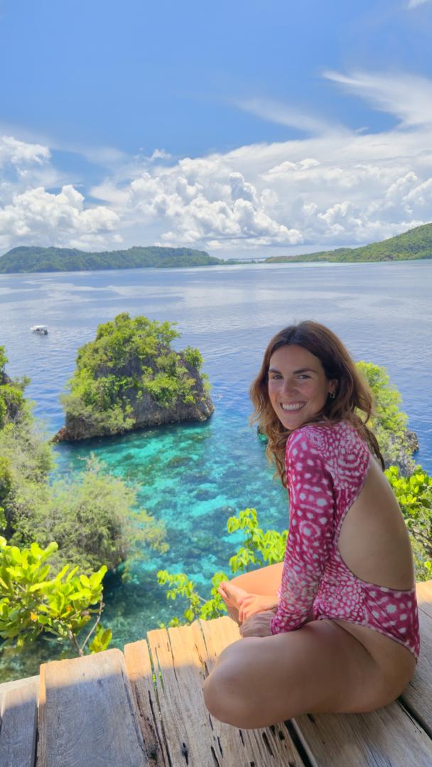 Raquel Vidorreta, retratada en la isla de Rufas, en Raja Ampat (Papúa Occidental, Indonesia).