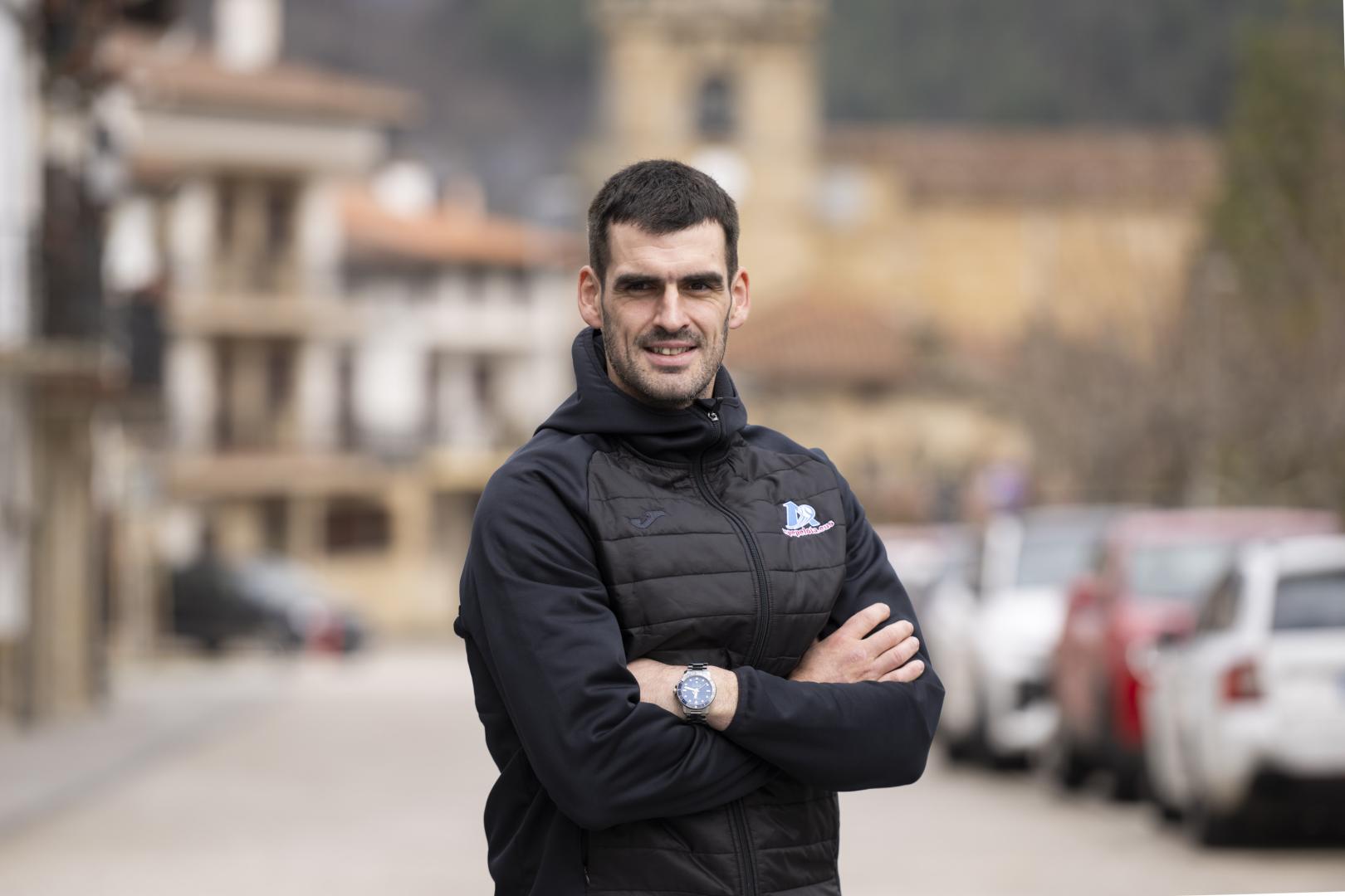 Joseba Ezkurdia, ayer por la mañana en una calle de Arbizu