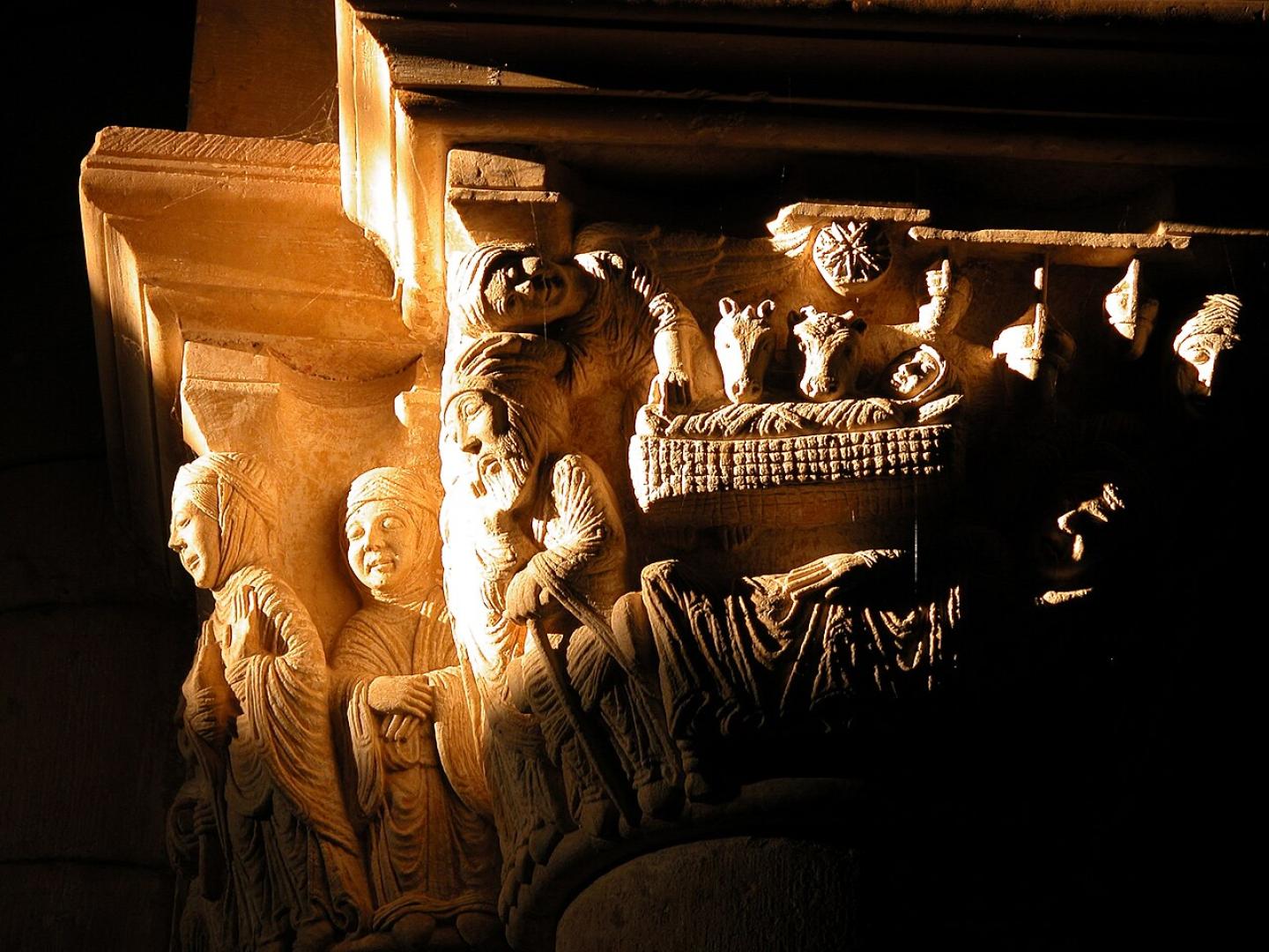 Capitel del ciclo de la Natividad