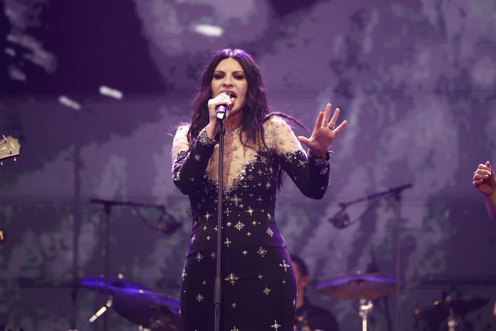 Laura Pausini, durante la gala de la 30º edición de los Premios Dial, en Santa Cruz de Tenerife
