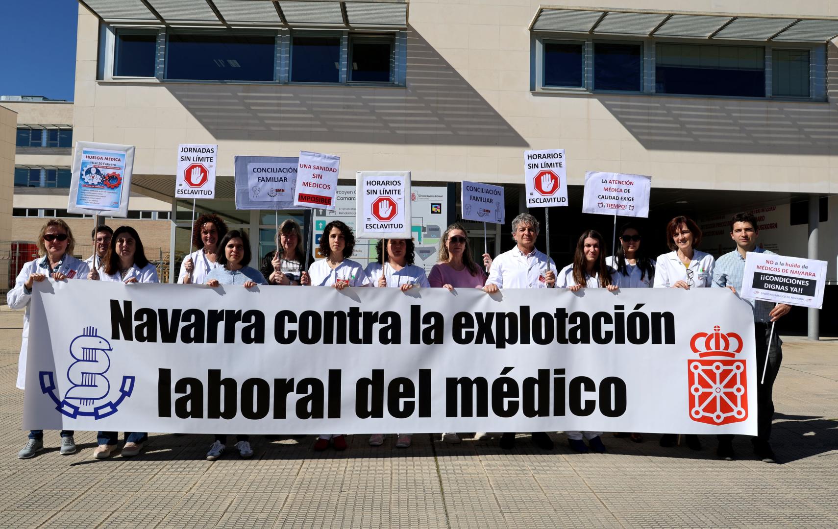 Concentración médica en el Hospital García Orcoyen de Estella
