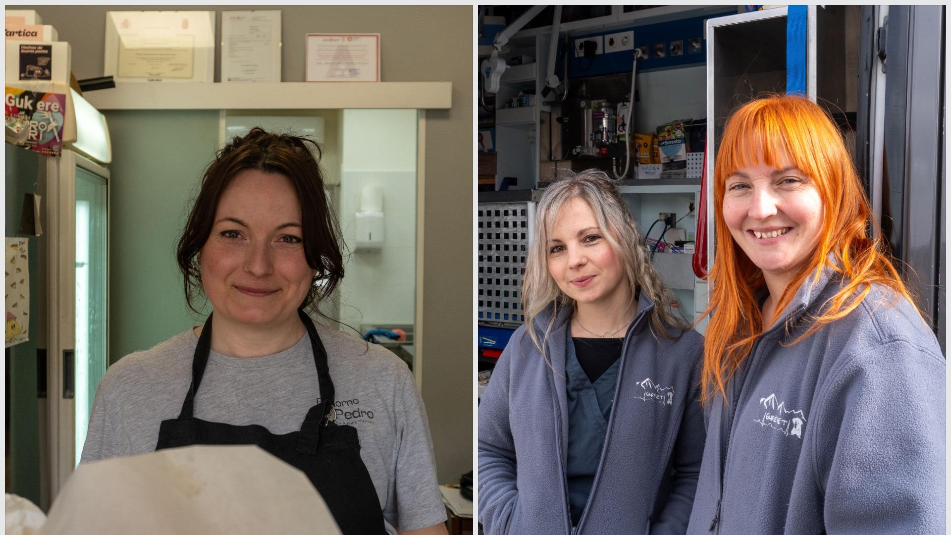 Amaia Meléndez (El Horno de Pedro) y Teresa y Judith Etxarri (Gurevet)