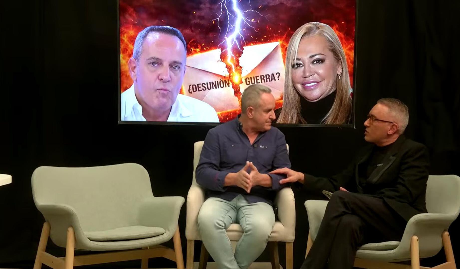 Víctor Sandoval durante la emisión de 'Los Kikos', el programa que Kiko Matamoros y Kiko Hernández