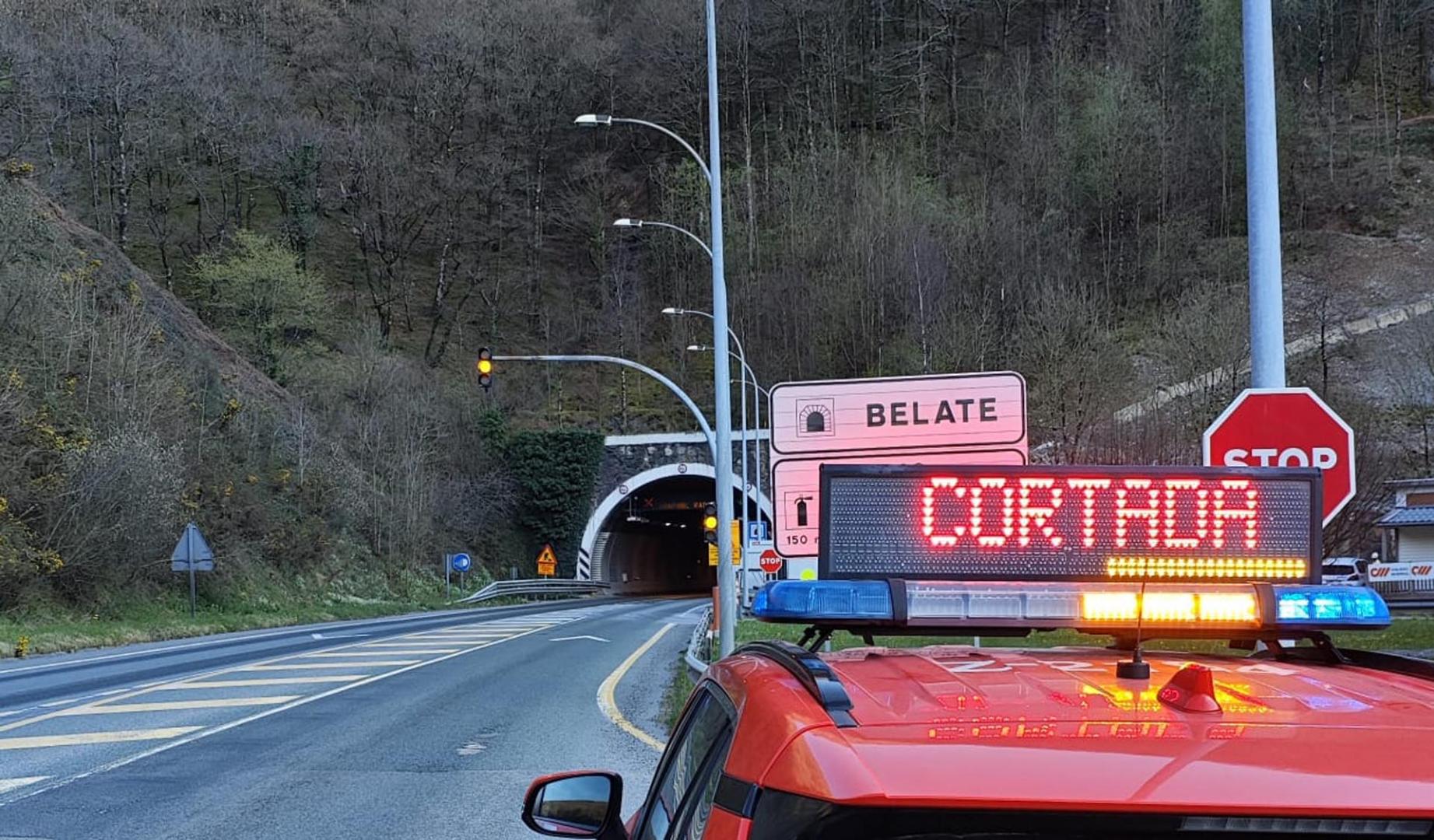 Aviso de corte en los túneles de Belate