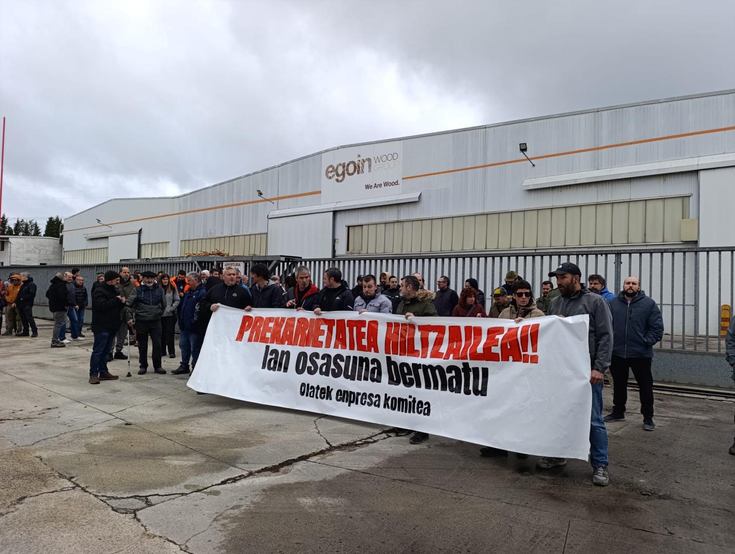 Imagen de la protesta convocada tras el accidente laboral