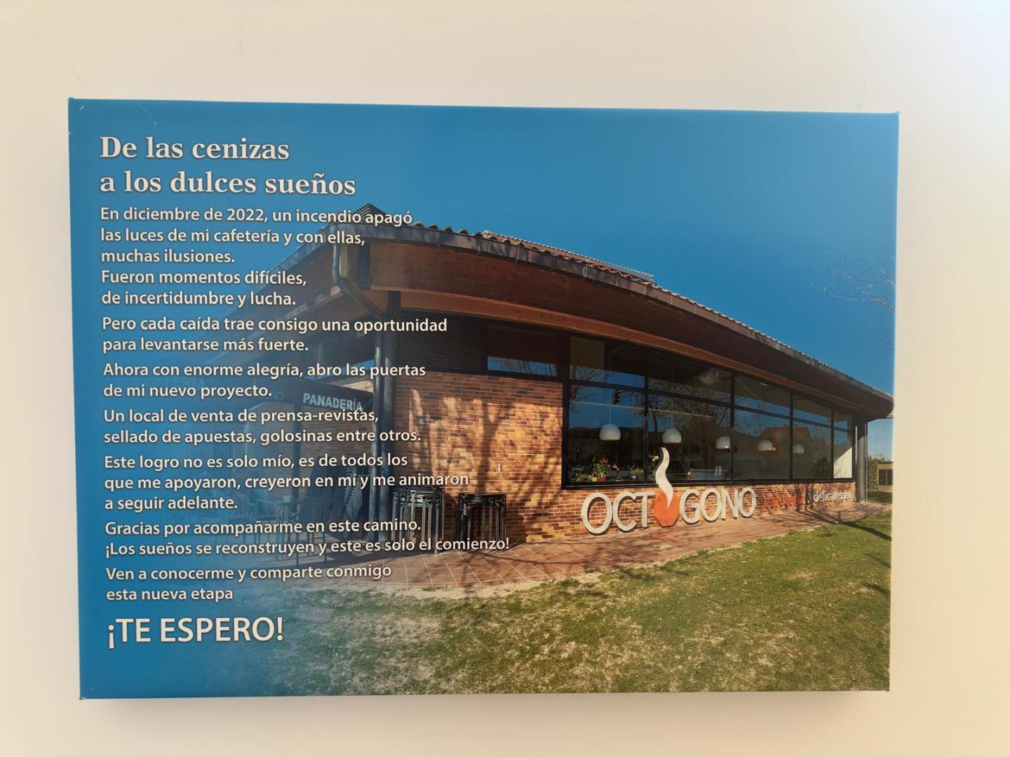 Cartel colocado en el nuevo establecimiento de Erripagaña