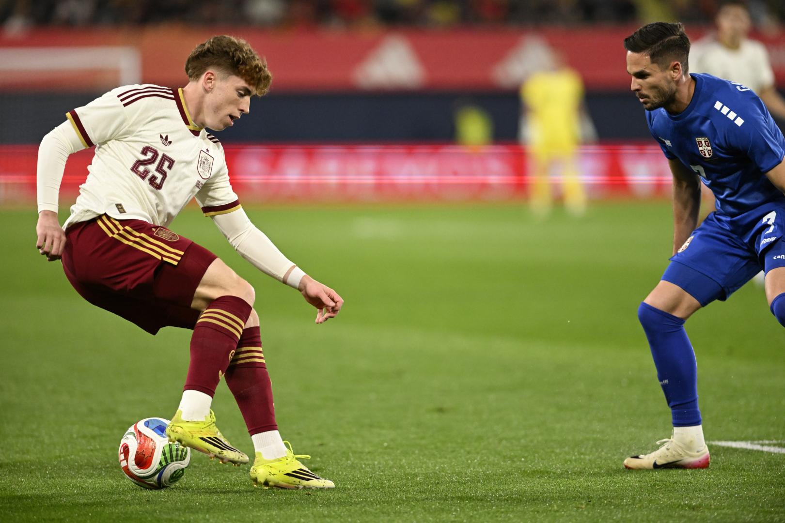 Víctor Muñoz, en su debut contra Serbia