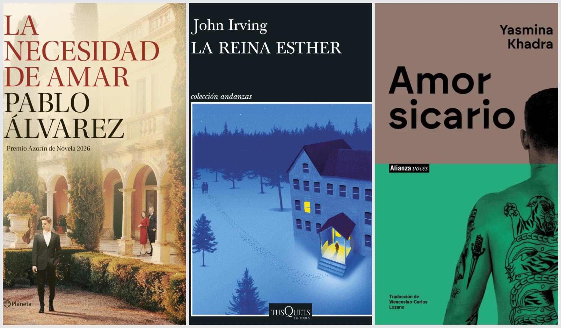 Portadas de tres de las novedades que saldrán a la venta en abril