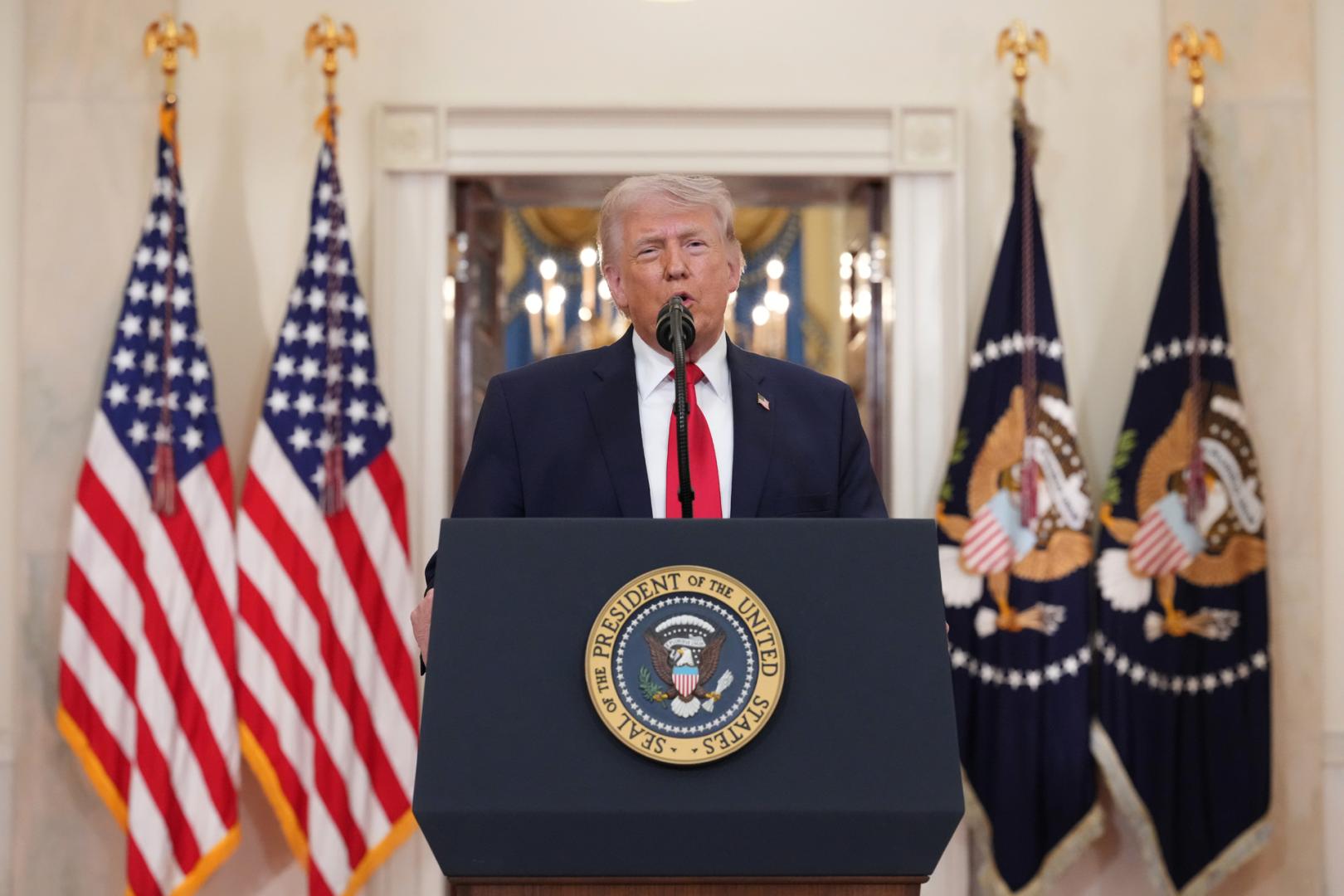 Donald Trump, en su discurso a la nación estadounidense