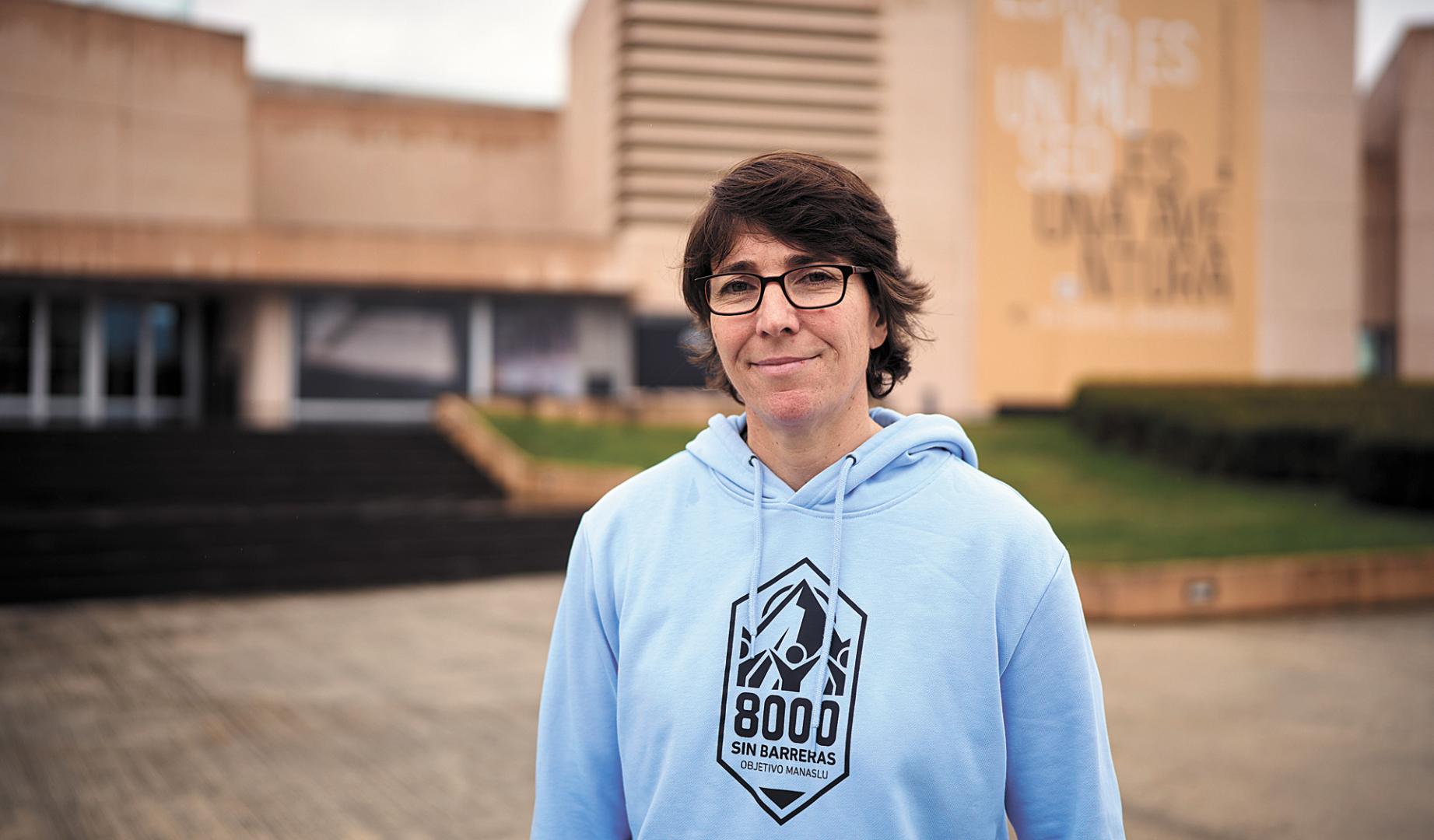 La deportista Vanesa Almeida, en la Universidad de Navarra