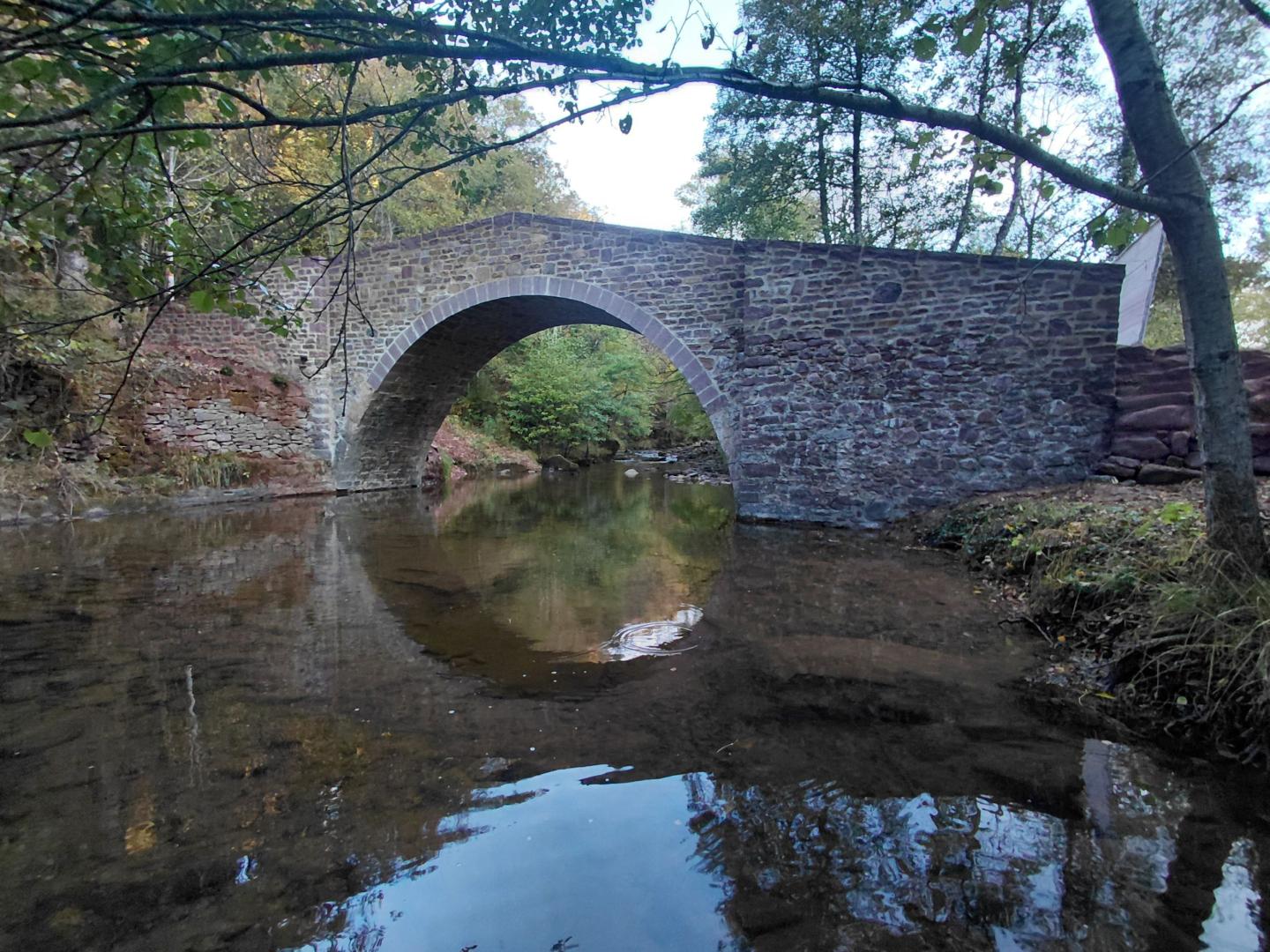 Aspecto actual del puente de Urdíroz, conocido popularmente como ‘puente esqueleto’, ya restaurado
