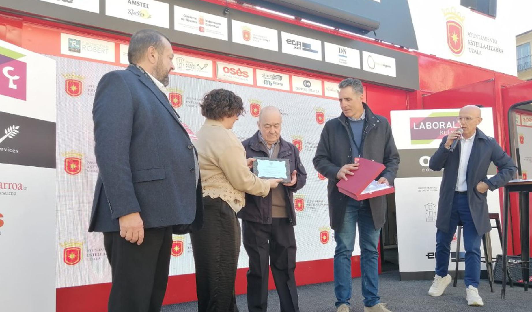 C.C.Estella homenajea a Raúl Sanz de Arellano en el G.P.Induráin