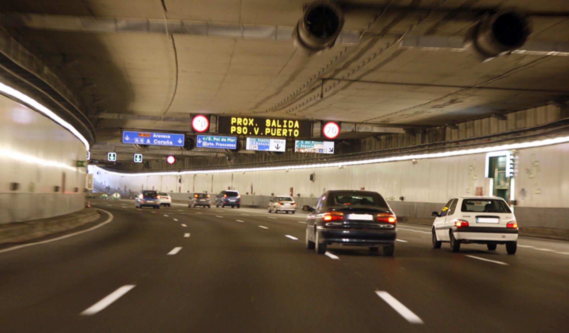 Túnel de la M-30 a la altura del paseo de la Virgen del Puerto