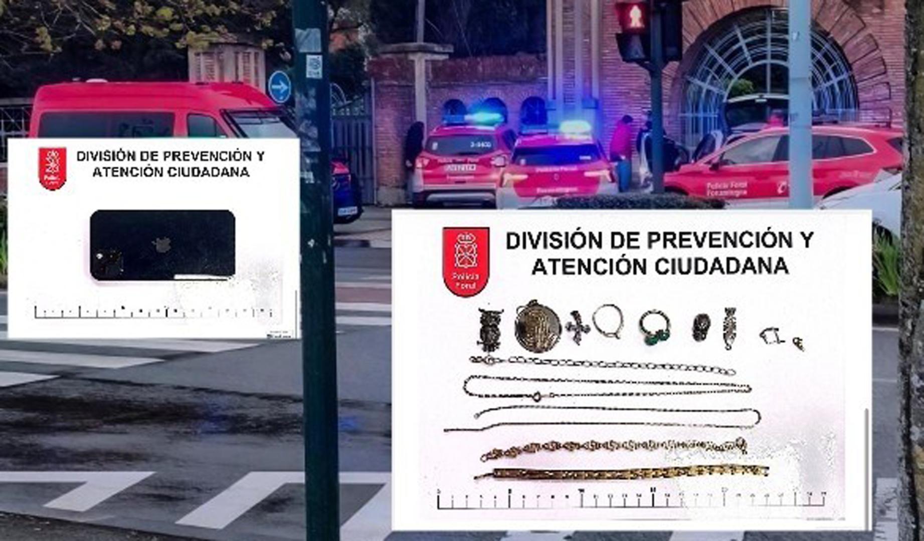 Detalle del momento de la intervención en Pamplona