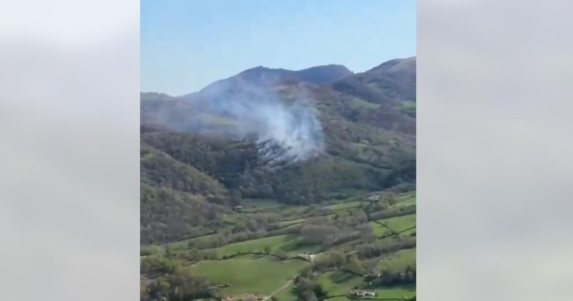 Vista de la zona del Incendio en Erratzu