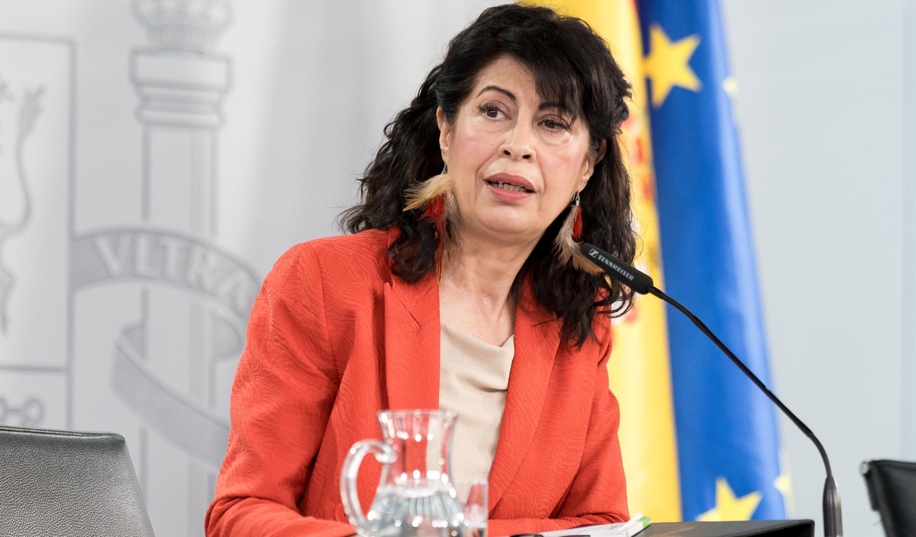 La ministra de Igualdad, Ana Redondo, tras el Consejo de Ministros de este martes