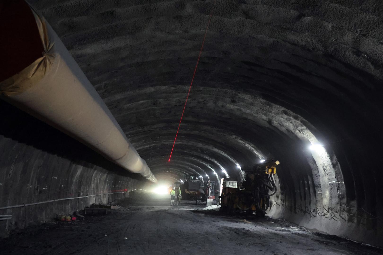 La galería del túnel de Belate desde la boca norte