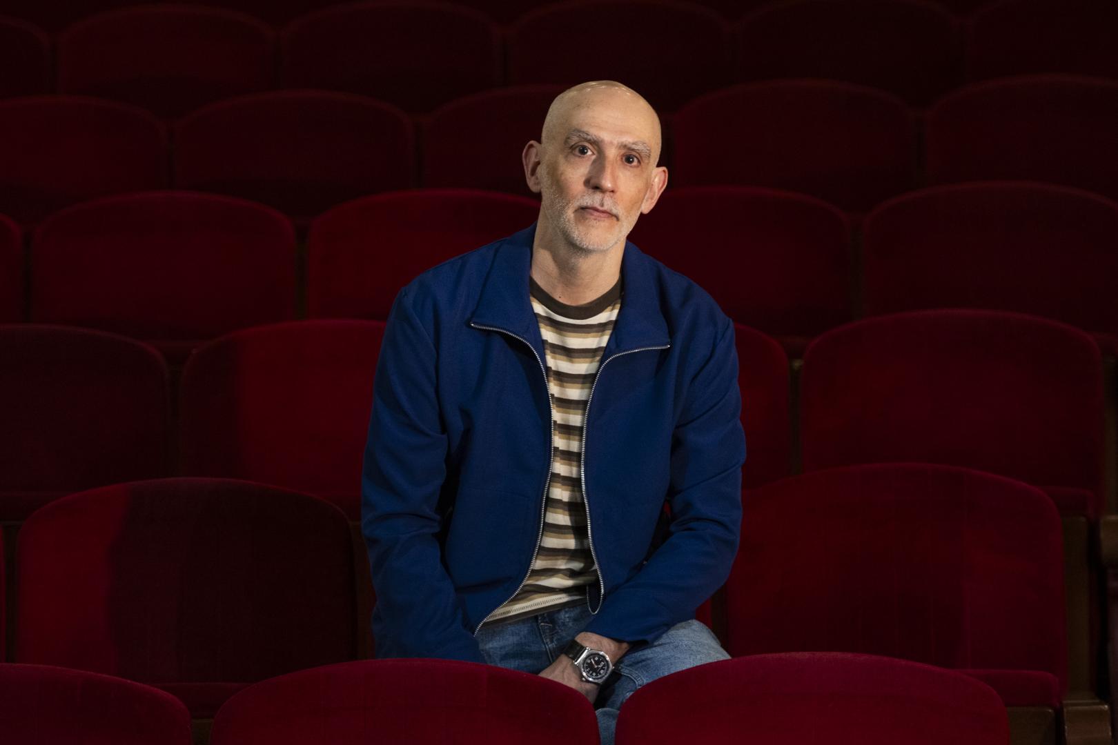 Alfredo Sanzol, retratado este miércoles en el Teatro Gayarre