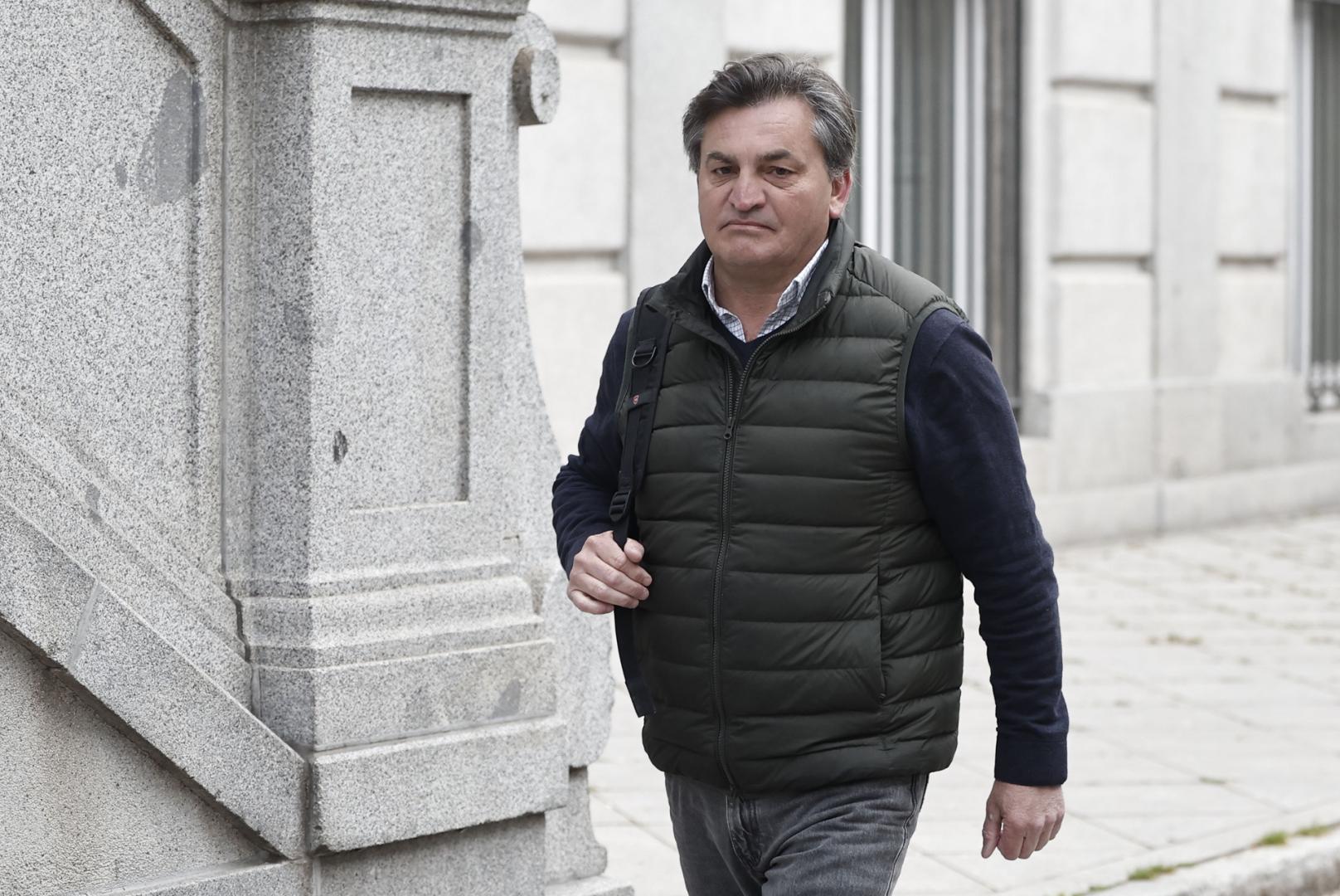 Álvaro Gallego, chófer de Carmen Pano, a su llegada este jueves al Tribunal Supremo