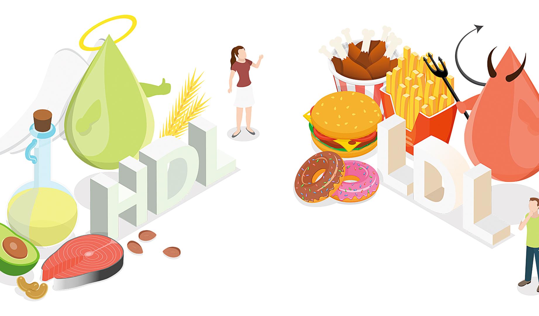 Alimentos sanos versus alimentos que suben el colesterol