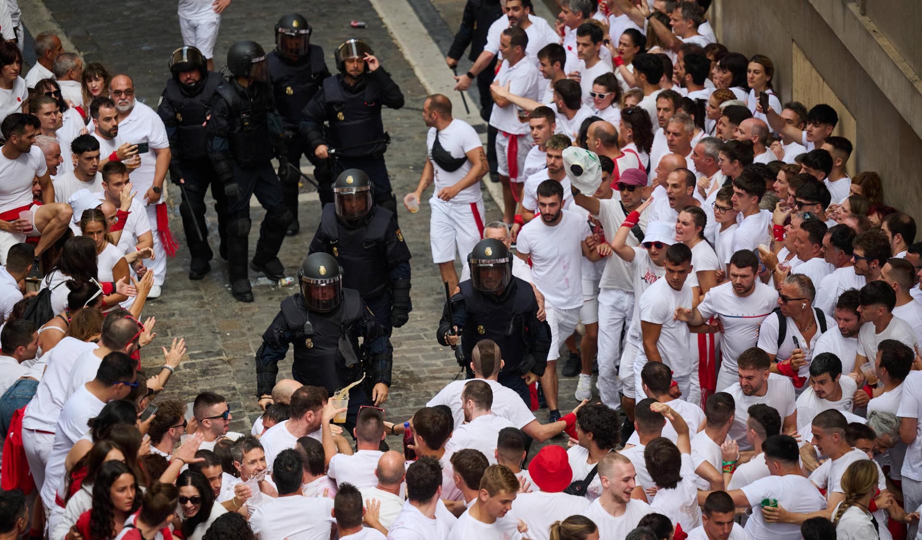 Incidentes previos al chupinazo de 2025