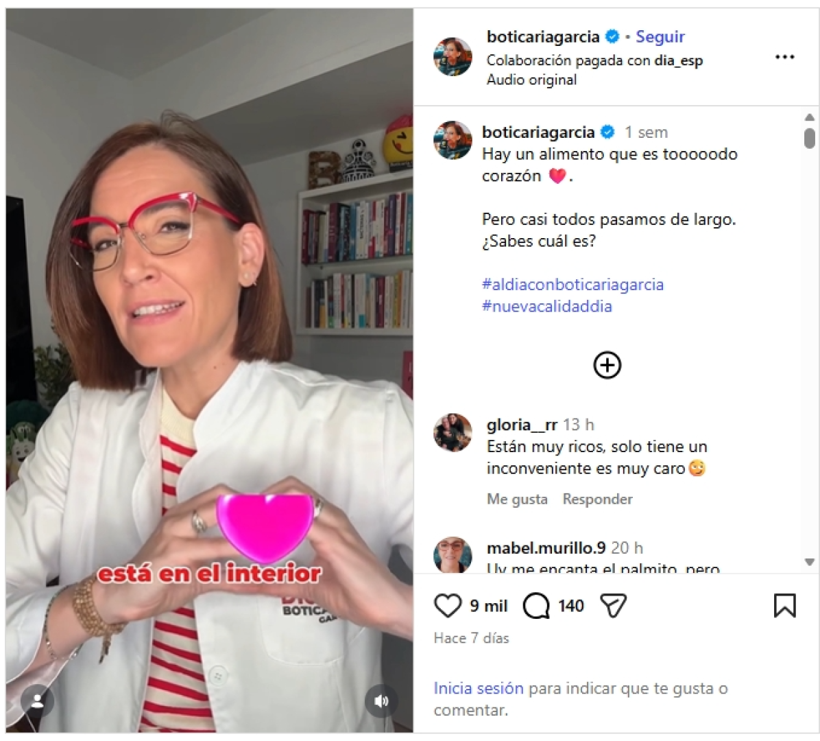 Según Boticaria García, el palmito "es todo corazón"