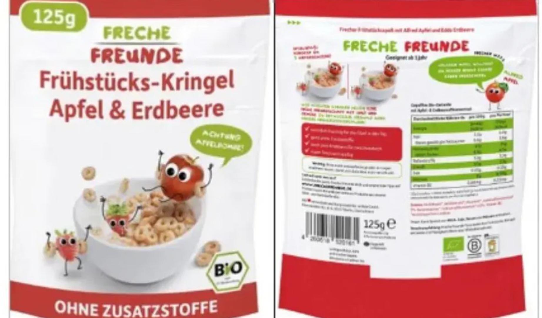 Cereales inflados de la marca Freche Freunde.