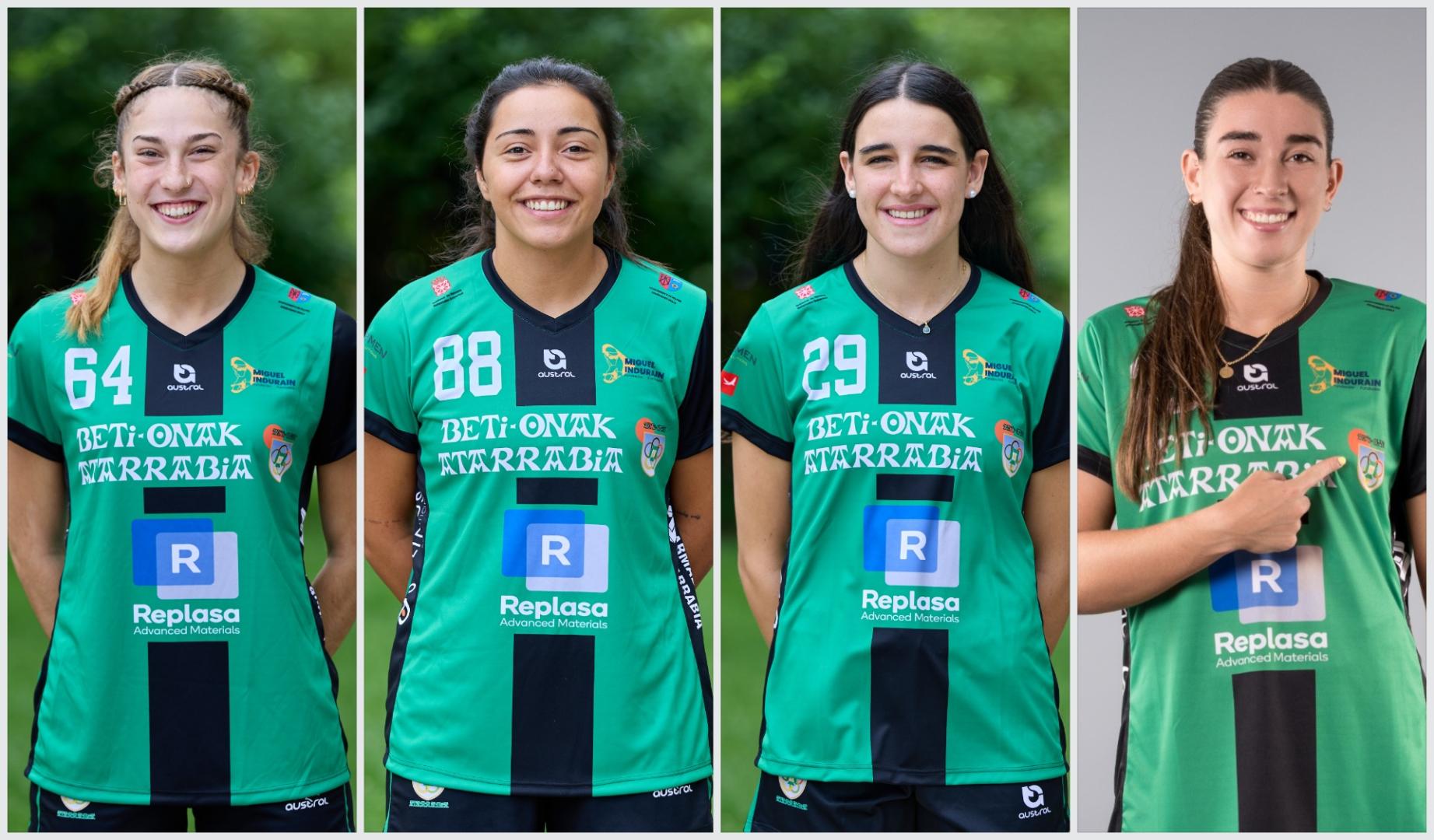 Estitxu Rodríguez, Nerea Canas, Maialen Orbañanos y Elsa Ventura, jugadoras renovadas con el Replasa Beti Onak