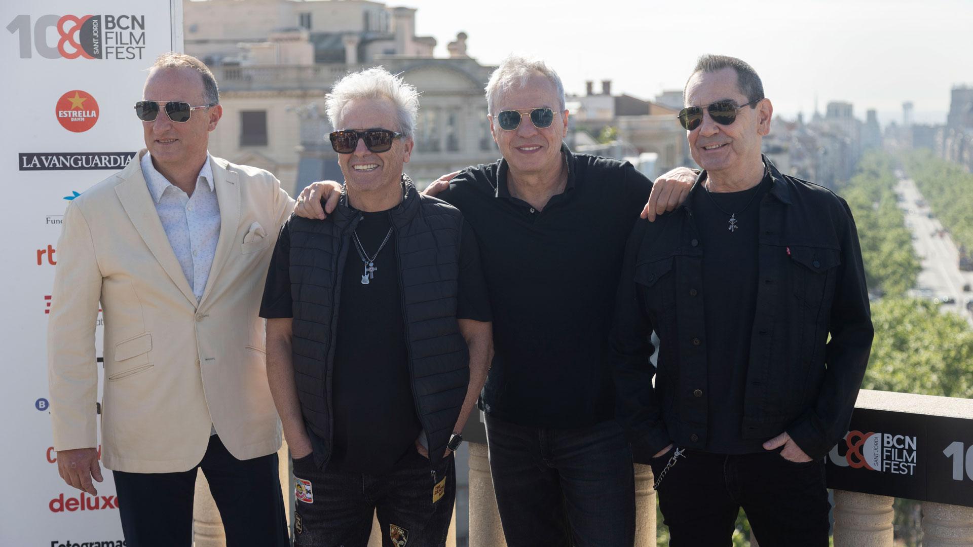 Los componentes de Hombres G durante la promoción del documental que protagonizan 'Los mejores años de nuestra vida', que se ha presentado en el BCN Film Fest