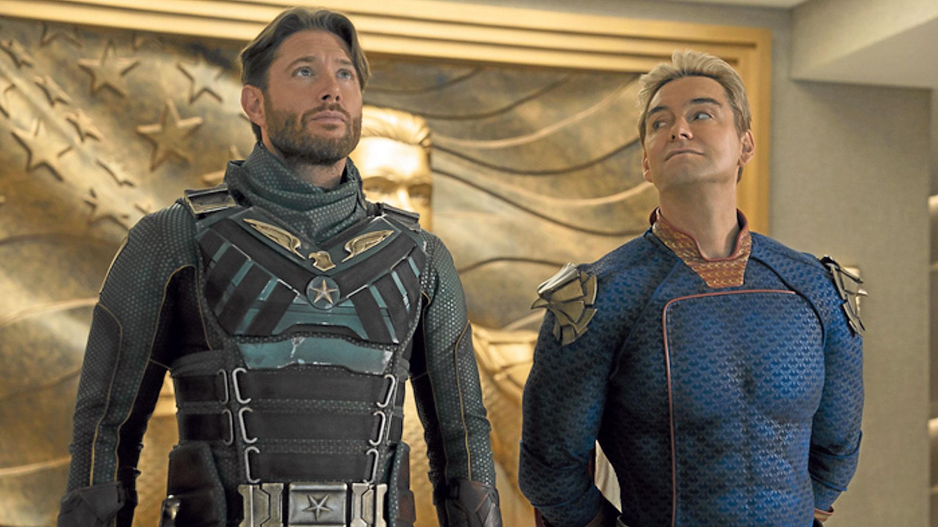 Jensen Ackles, como Soldier Boy, y Antony Starr, como Patriota, en la última temporada de ‘The Boys’