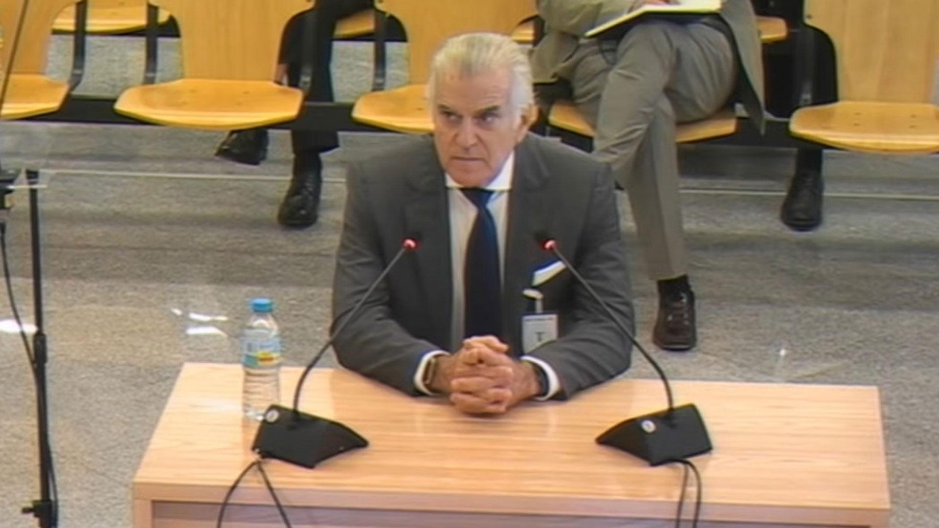 El extesorero del PP Luis Bárcenas en la Audiencia Nacional, este lunes en el juicio del caso Kitchen