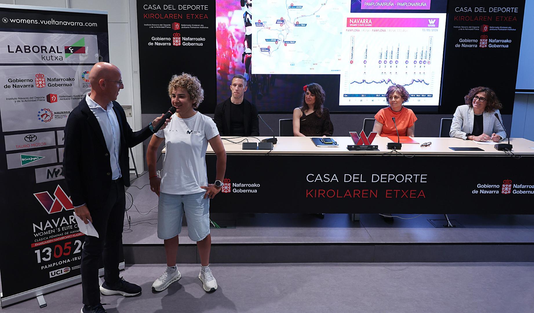 La ciclista navarra Paula Ostiz, que ha participado en la presentación de la Women's Classic Elite, disputará la prueba el 13 de mayo