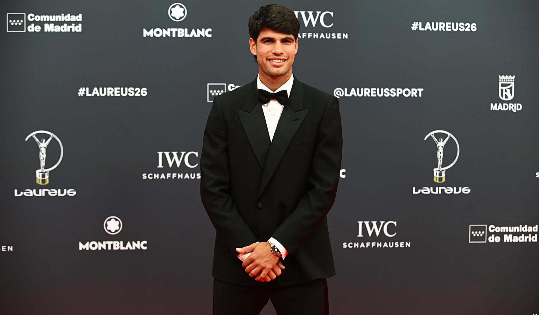 Carlos Alcaraz a su llegada la gala de entrega de los Laureus World Sports Awards 2026