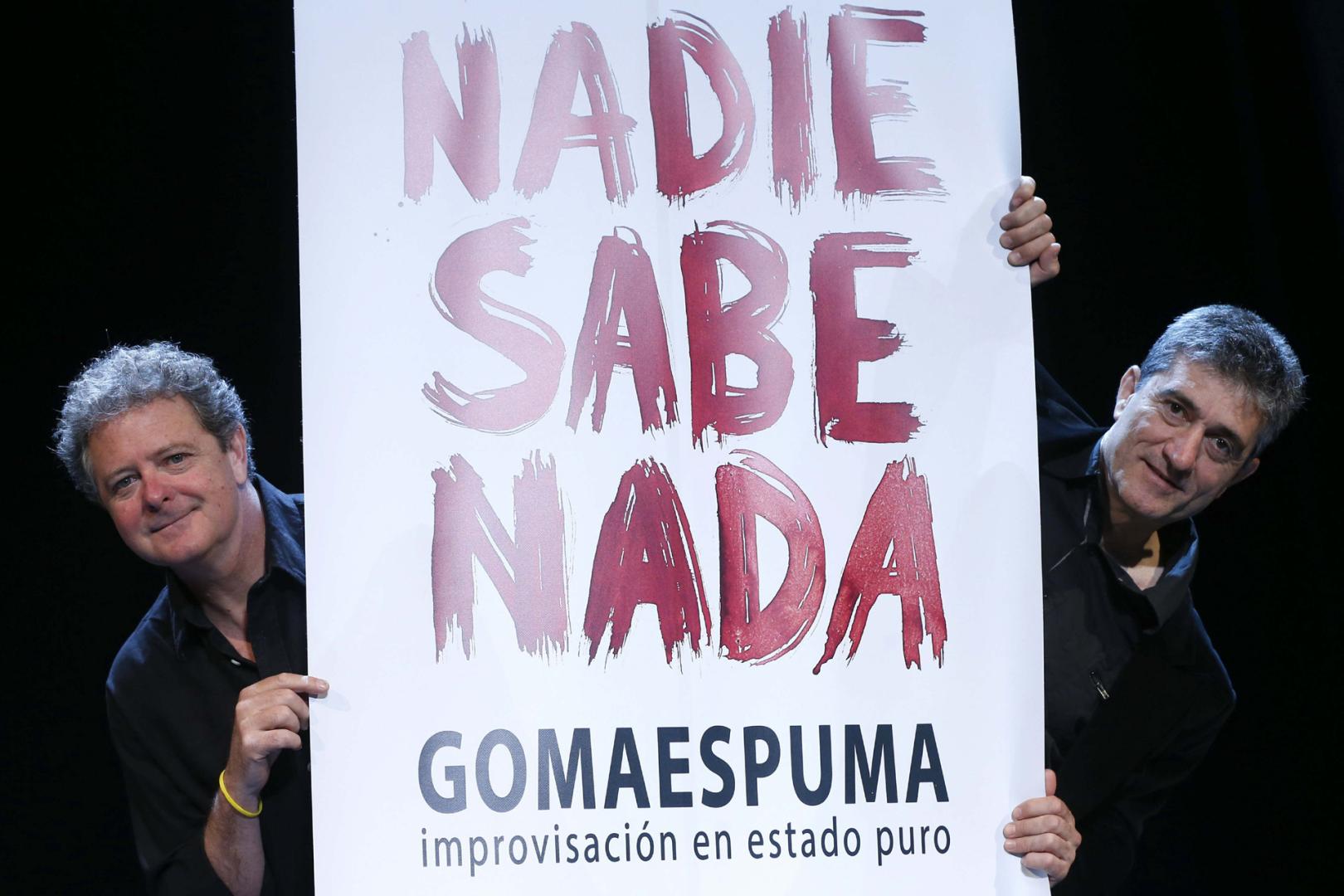 El dúo Gomaespuma, en la presentación del espectáculo 'Nadie sabe nada' en 2013
