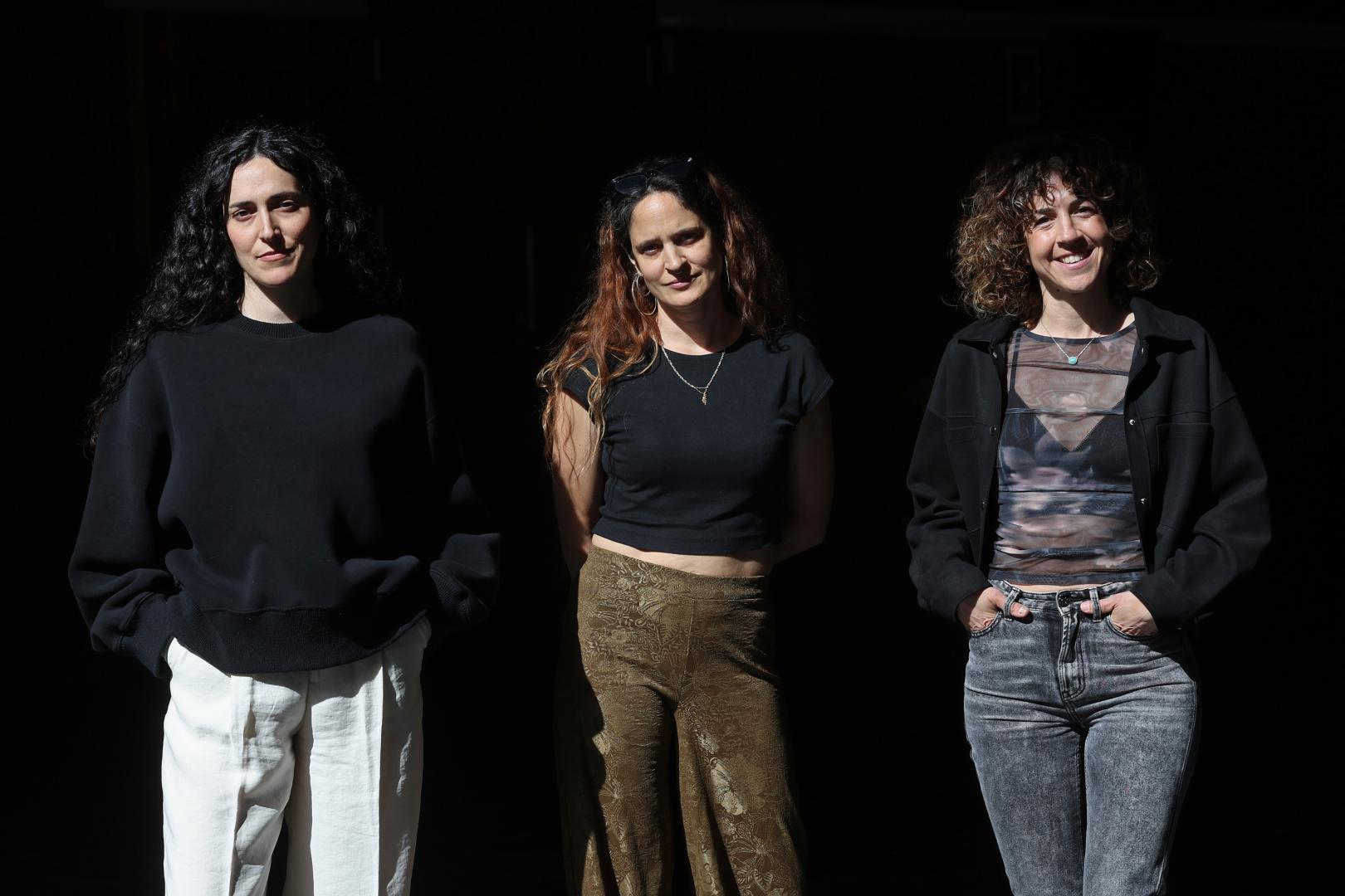 Marina Lameiro, Ione Atenea y Garazi Erburu, en el Baluarte