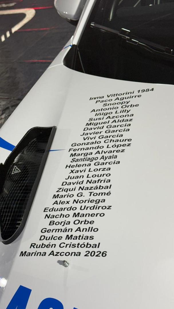 Detalle de los copilotos que han acompañado a Javier Azcona en su carrera de pilotoCEDIDA